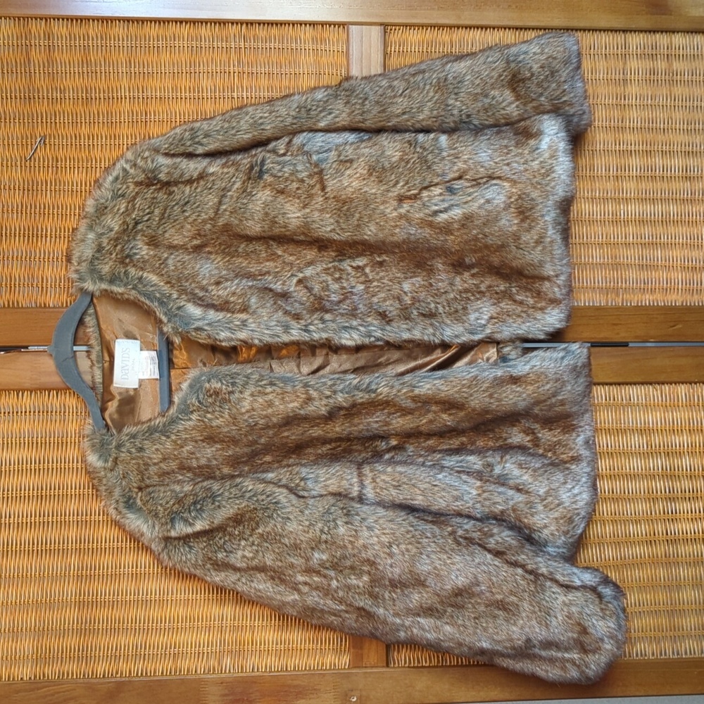 David's Bridal Faux Fur Bridal Jacket 2X